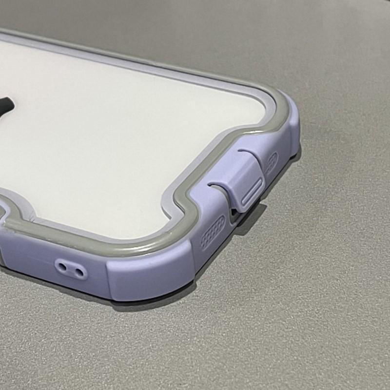 Heavy Duty Hybrid Bumper Armor Clear Case for iPhone 16 15 14 Plus 13 12 11 Pro Max Shockproof Hit Color Durable Cover