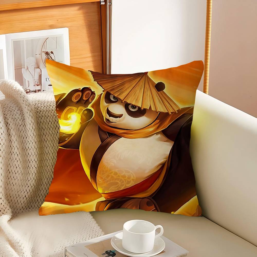 Kung Fu Panda Office Cushion Pillowcase Car Cushion Cover45X45CM Lumbar Pillowcase Sofa Pillowcover