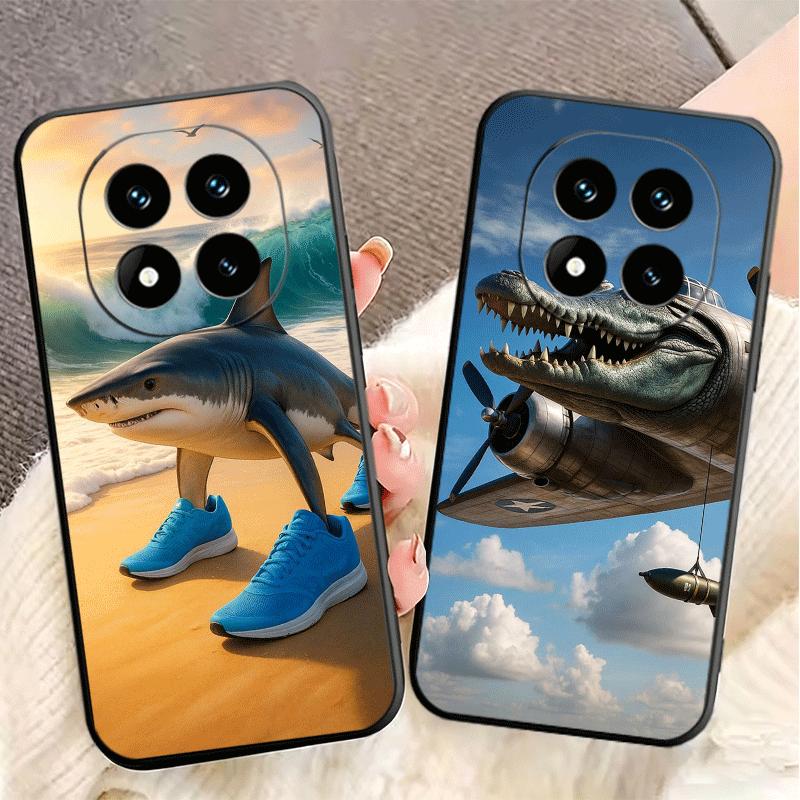 Italian Brainrot Animals Soft Phone Case for Xiaomi Redmi Note 12 13 14 15 Pro Plus 11 12S 11S 11T 10 4G Black Cover Back Shell