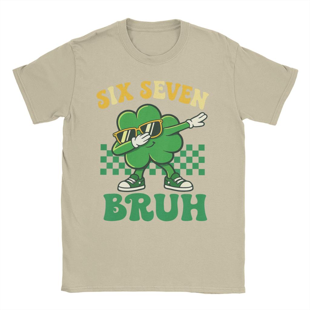 Funny Meme Six Seven Bruh St Patricks DayTShirt Summer Trending TShirts Unisex Cotton O Neck Tees ShortSleeve
