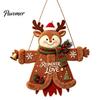 Winter Home Decor Wooden Christmas Hanging Pendant, Cartoon Welcome Sign for Front Door, Holiday Shop Decorations Wall with Cute