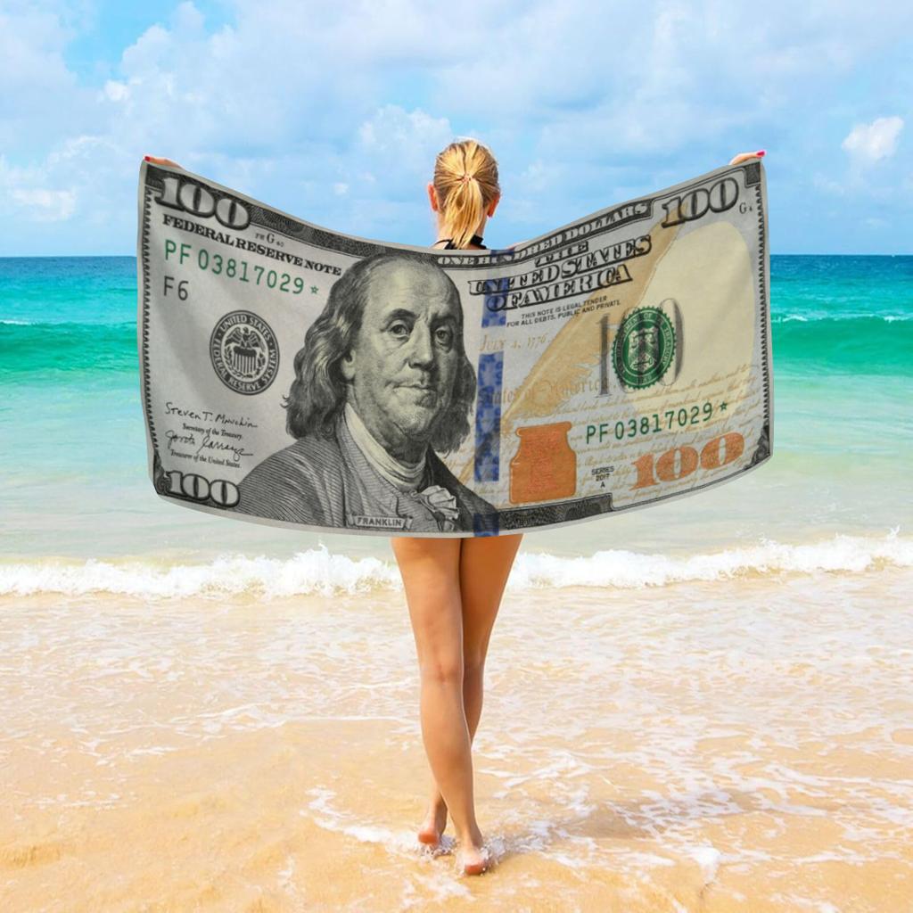 US-Dollar Sommer Strandtuch Hotelhandtücher Badezimmer Schwimmbad Baby Für Zuhause Reise Playa Sauna Spa Bad Mikrofaser Fitnessstudio Dusche