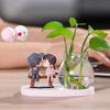 1Pc Resin Home Decor Girl and Boy Unique Hydroponics Creative Flowers Pot Couple Vase