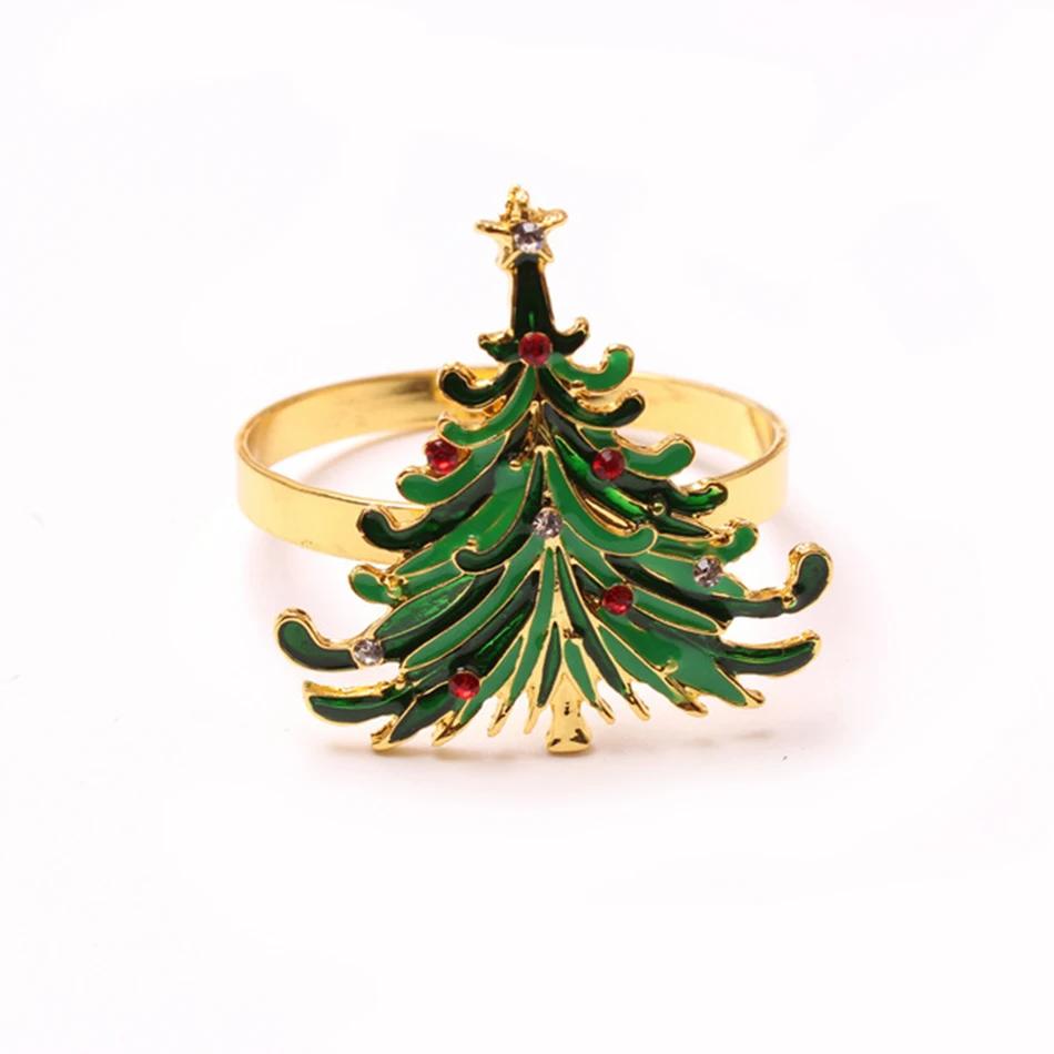 

4 шт. металлическая пряжка для салфеток праздничное кольцо для салфеток, украшение для дома рождественский держатель для салфеток для вечеринок в отеле событие пир обеденный стол