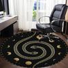 1pc Serpent Moon Phases Office Round Area Rug, Indoor Mat Suitable For Office, Under Office Chairs Bedroom Living Room Home Decor, Room Deco 172