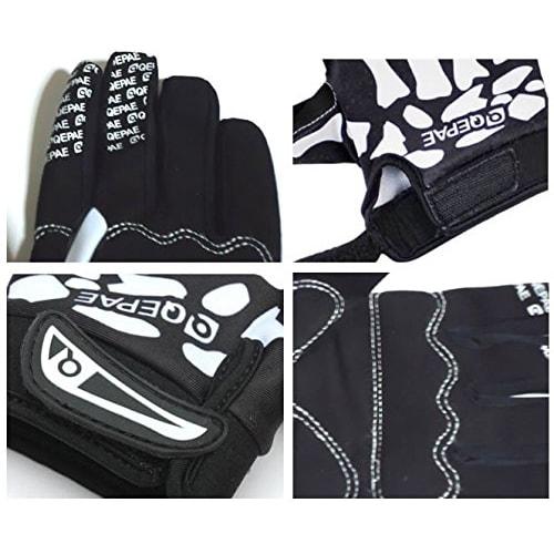 MIFO Skull Face Mask and Skeleton Glove Set, Face Cover, Neck Warmer, Outdoor Bone Gloves (Gloves Medium)