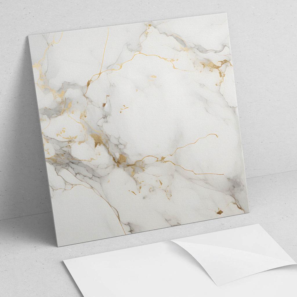 Vinyl Tiles with Graphics for the Bathroom Elegant Marble Pattern 9x30x30 cm