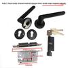 Black Iron Magnetic Silent Indoor Door Lock with Wooden Handle