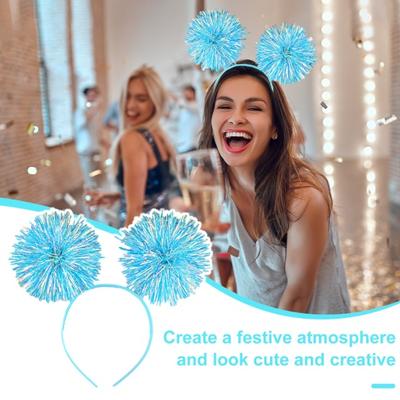 Sparkling Foil Strips Headband Handmade Christmas Fashionable Hair Accessory for Cosplay Parties Birthdays