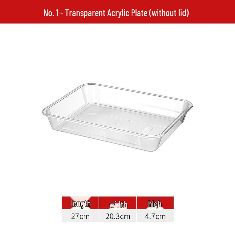 Acrylic Transparent Rectangular Display Tray