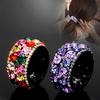 Non-slip Comb Design Elegant Ponytail Hair Clip Colorful Rhinestone Decor Ponytail Hairpin Styling Tool