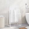 Vidaxl Portasciugamani Autoportante, Bianco, 48X24X79 Cm, Ferro