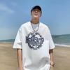 2026 Trendy Cartoon Short Sleeve T-shirt, Unisex Chinese Style Print, Loose Summer Top for Couples