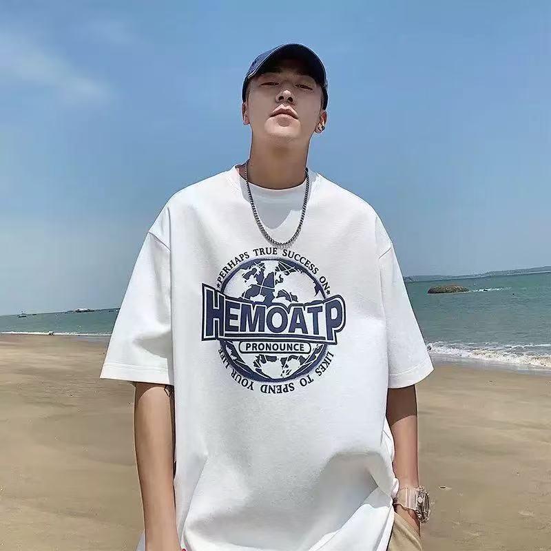 2026 Trendy Cartoon Short Sleeve T-shirt, Unisex Chinese Style Print, Loose Summer Top for Couples