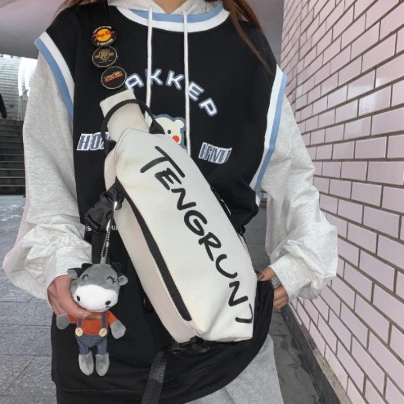1Pc Men's Bags Fashion Messenger Bags Boys Backpacks Niche Sports and Leisure Bags Women's Shoulder Bags Personalized Japanese Breast Bags