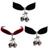Gothic Skull Necklace With Velvet Chain For Women Fashion Accessory