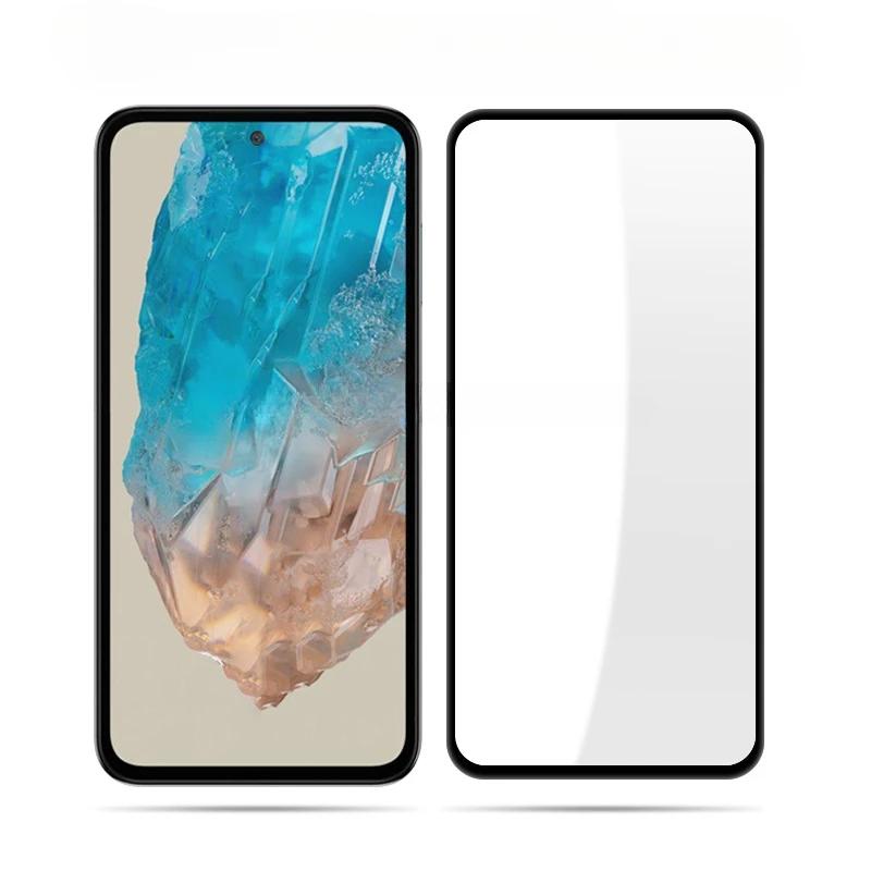 Samsung Galaxy M35 için 9D Temperli Cam Siyah Kenarlı Şeffaf Ekran Koruyucu SamsungM35 Samsungm35 9H Koruyucu Ön Film