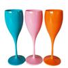 High-Stem Slim Plastic Champagne Glasses - PP Material & High-Temperature Resistant Acrylic