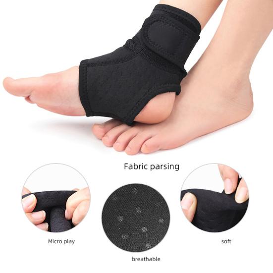 1Pc Ankle Brace Sweat Absorption Adjustable Anti-slip Polyester Running Elastic Compression Ankle Sleeve Sports Accessory