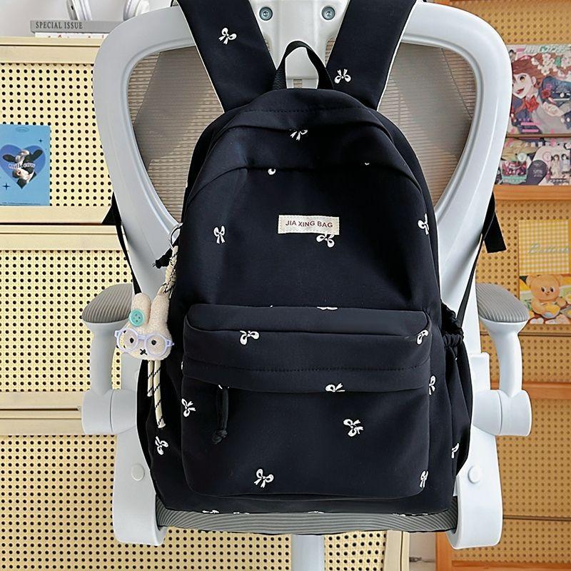 Schoolbag middle school students class schoolbag women's new fresh and sweet travel backpack large capacity lightweight casual backpack