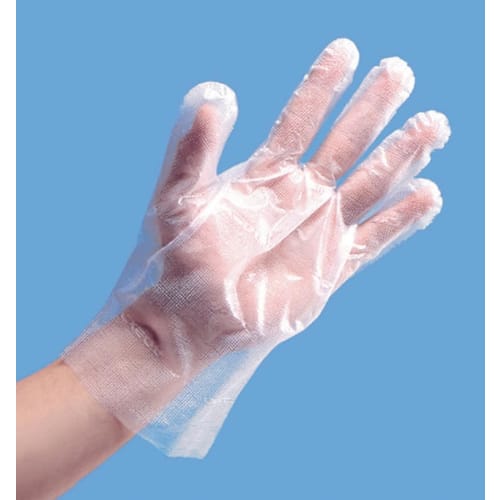 Sakuramen Standard Gloves, Transparent Polyester (100 Count), L, 30