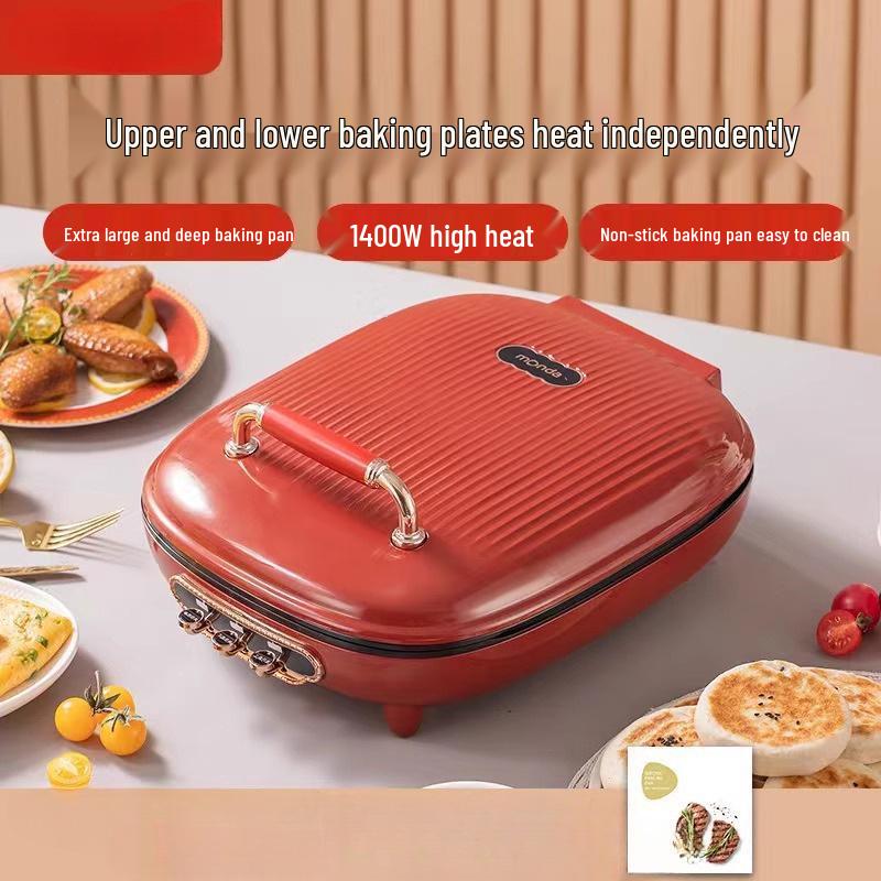 Mondamengda Multifunctional Electric Griddle & Pancake Maker, Double-Sided Non-Stick Frying and Baking Pan