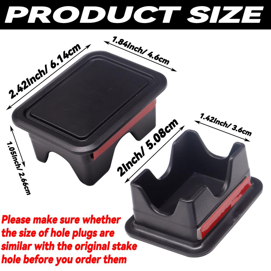 2 stücke Kofferraum Hinten Bett Schiene Stake Tasche Abdeckungen Loch Stecker Kappen Zubehör für Dodge Ram 1500 2500 3500 2019-2023 schutzhülle