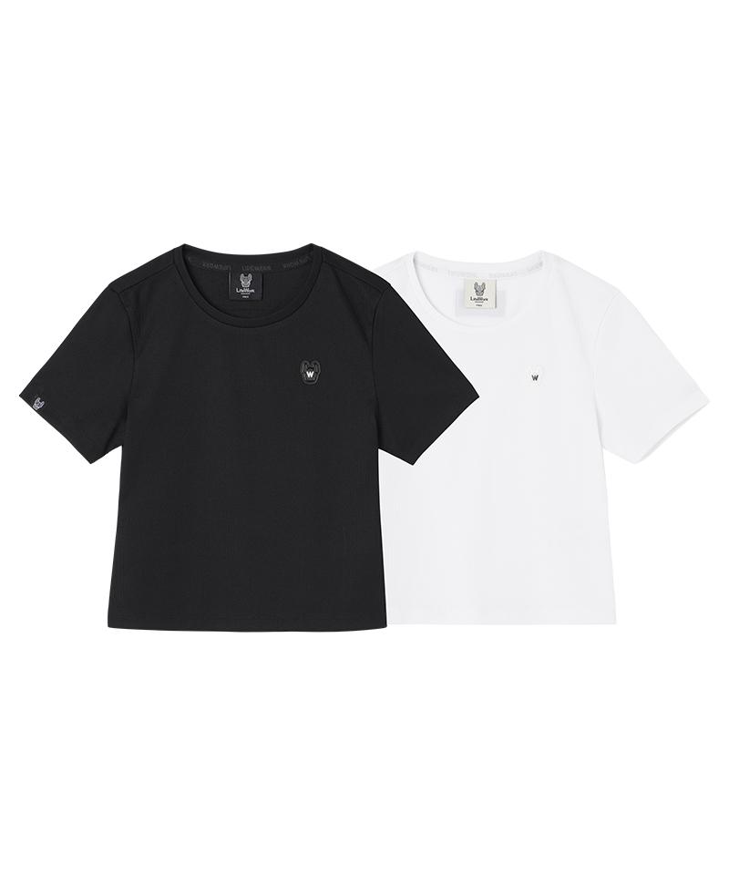 LIFEWORK Women'S Light Ribbed Short Sleeve T-Shirt