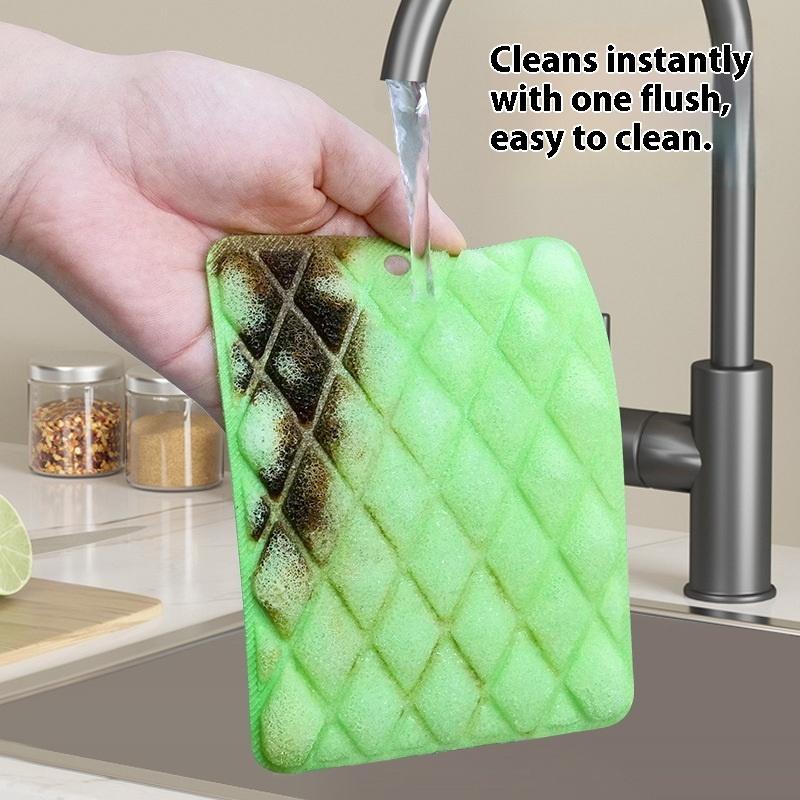 10Pcs Kitchen Towels Dishcloths Thick Kitchen Daily Dish Towel Absorbent Non-Stick Oil Cleaning Cloth Kitchen Cleaning Tools