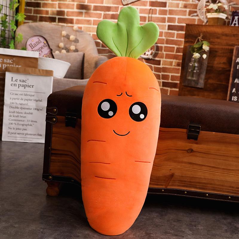 40-100cm Pianta Cartone Animato Sorriso Carota Peluche Carino Simulazione Verdura Cuscino Bambole Giocattoli Morbidi Ripieni Regalo