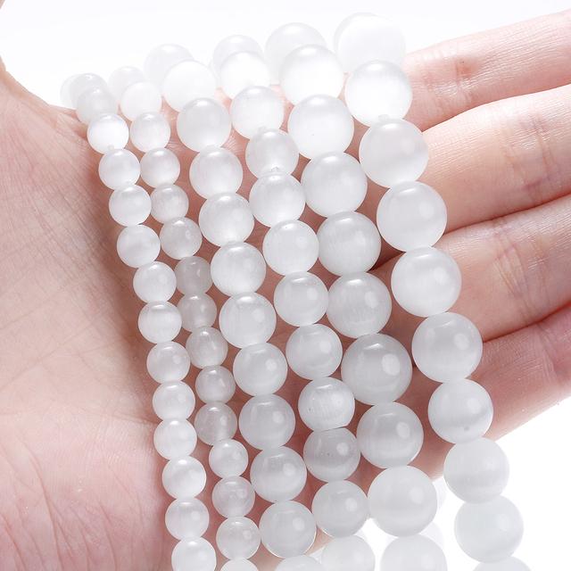 Natural Round Stone 4 6 8 10 12mm Tiger Eye Crystals Lava Turquoises Jades Loose Bead for Jewelry Making DIY Bracelet Needlework