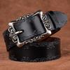 Trending Women's Carved Genuine Leather Belt with Simple Pin Buckle, Korean Style