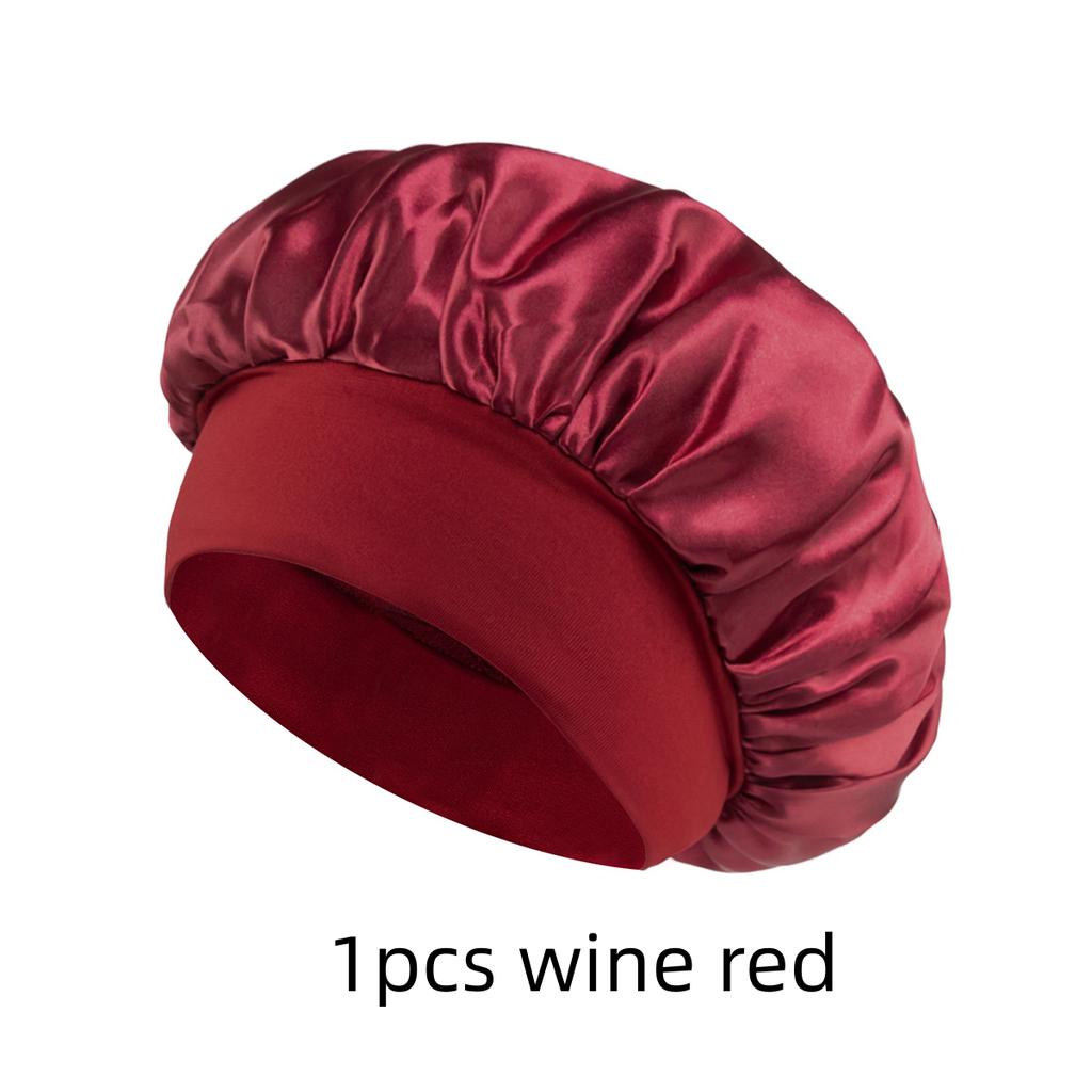 1/3/5/10pcs mix Satin Bonnet Silk Hair Bonnet for Sleeping Sleep Bonnets for Women Large Wide Soft Band Sleep Cap for Curly Hair