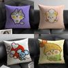 fashing Cartoon Colorful Animal Patterns Pillow Case Natural Linen Double-Sided Printing Sofa Home Decor Cushion Cover