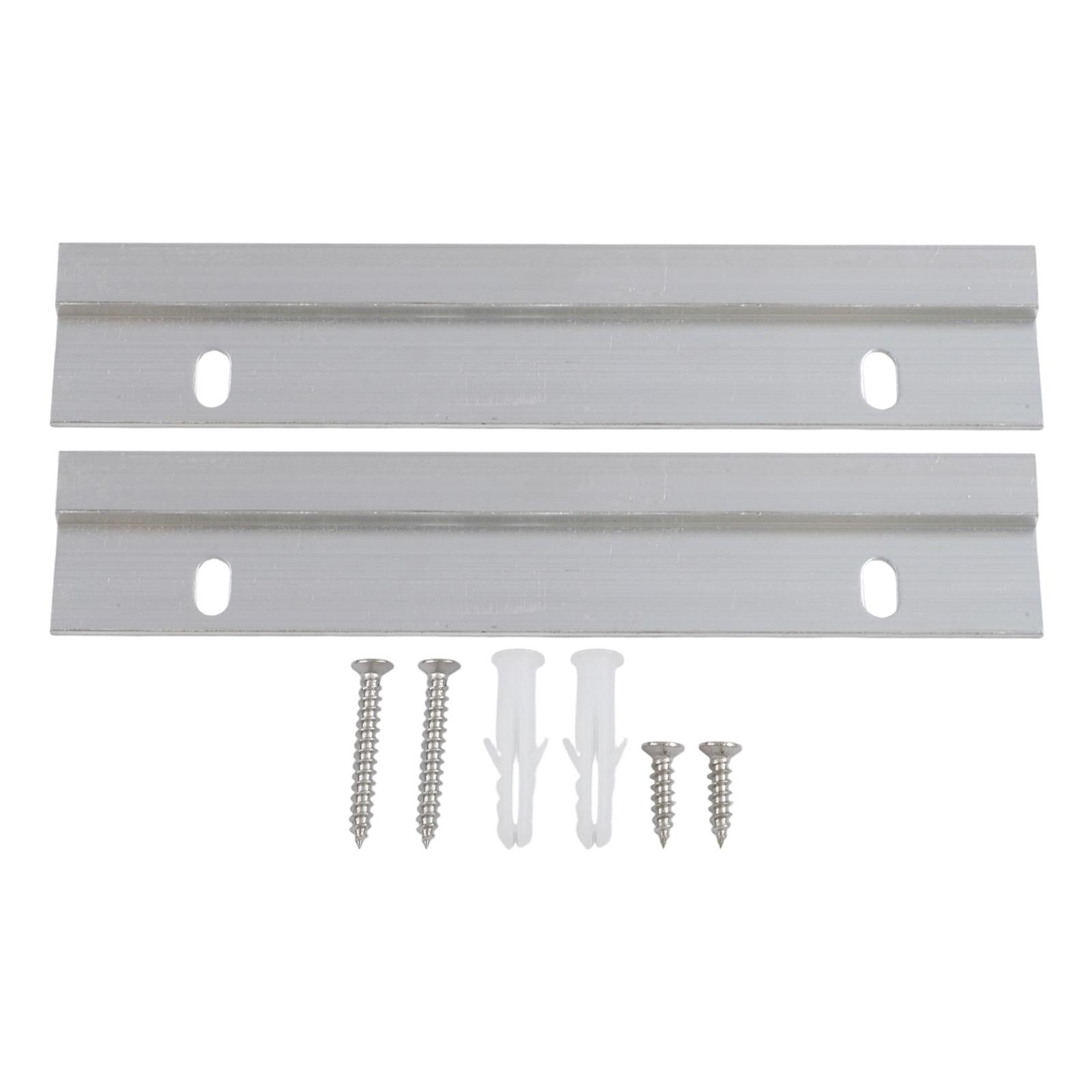 

Set of 2 Z-shaped aluminum alloy pendant brackets for mounting wall art panels and signage with sleek and design