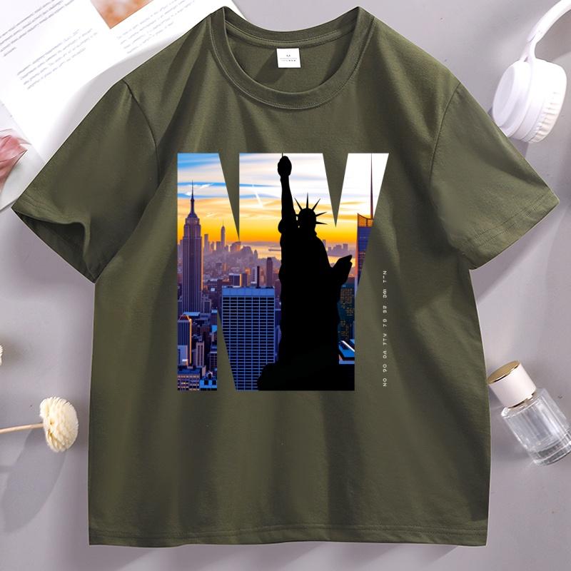 New York City TShirt NYC T Shirt Unisex Unisex Cotton Short Sleeve Round Neck Tshirts Casual Breathableloose Tshirts Streetwear