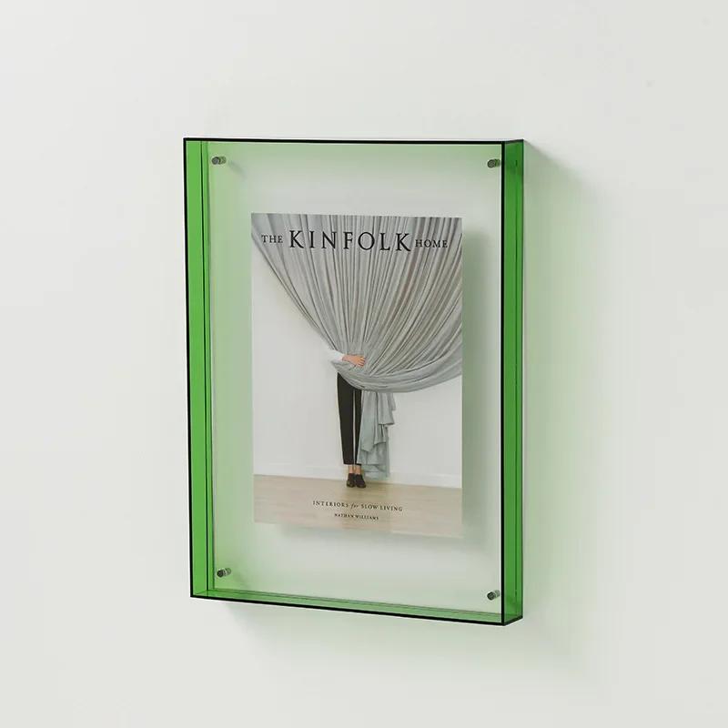 Transparent Acrylic Photo Frame DIY Poster Painting Hall Bedroom Wall Decoration Ins Style Table Picture Frame