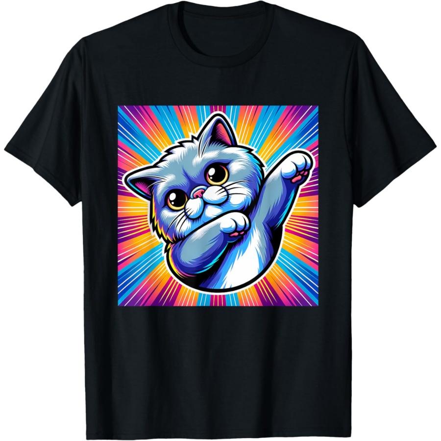 

Dabbing British Shorthair Cat T-Shirt for Men Women Kids XXXXXL чорний