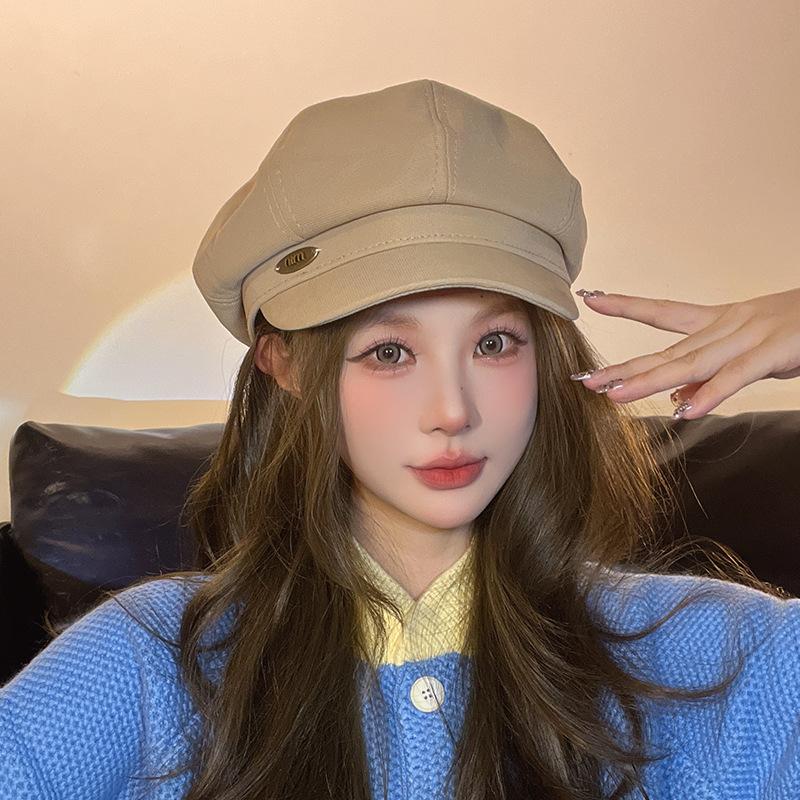 Versatile painter hat student shows face little British retro plus newsboy beret children