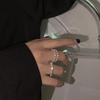 Sophisticated Sterling 925 Silver Geometric Adjustable Ring Contemporary Style For Women Fashionable