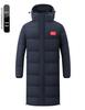 National Standard Long Down Jacket - Unisex Winter Training Coat for Students & Fans