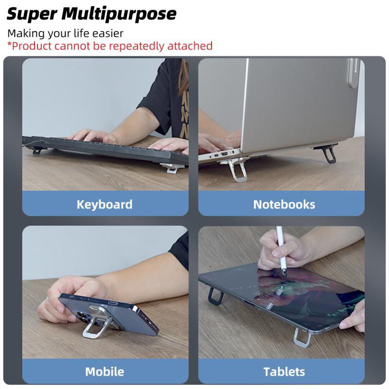 HdoorLink Foldable Laptop Stand Portable Notebook Support Base Holder Adjustable Cooling Laptop Bracket Universal for Laptop Tablet