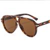 Luxury Brand Oversized Pilot Sunglasses Women 2025 Trend Punk One Piece Designer Vintage Sun Glasses Black Yellow Elegant Shades