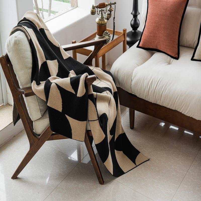 Knitted Blanket Light Luxury Style Leisure Blanket Aviation First Class Multi-purpose Blanket Sofa Nap Blanket