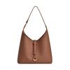 FUFUNI Top-Grain Leather Hobo Tote Bag