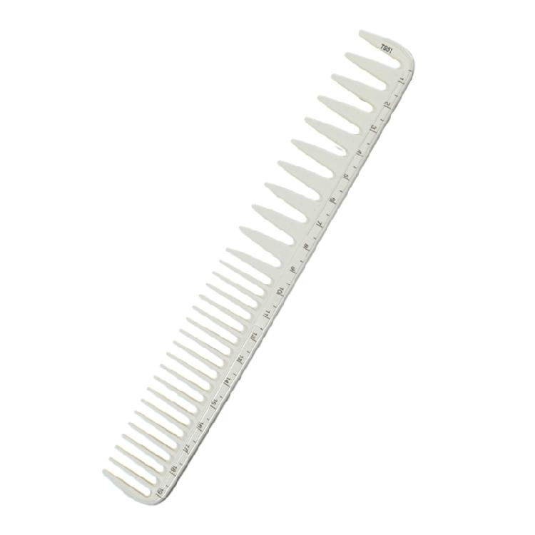 Green Hair Comb for Women Japanese Style Combs with Measurement Scale Wide Teeth