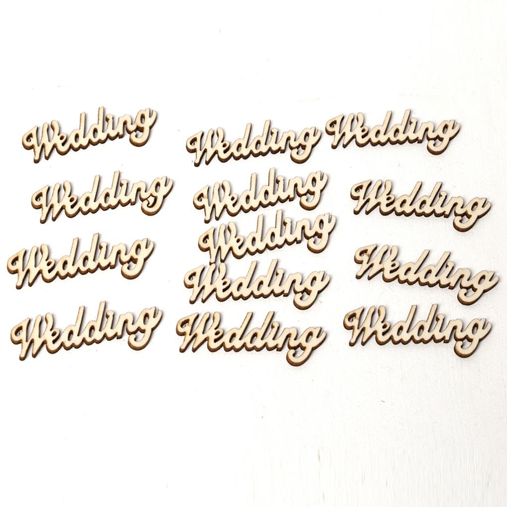 60 Pieces Wooden Letters Wall Hanging Vintage Style Unfinished Signs Home Supplies Love Weddings Party Decorative Props Gifts