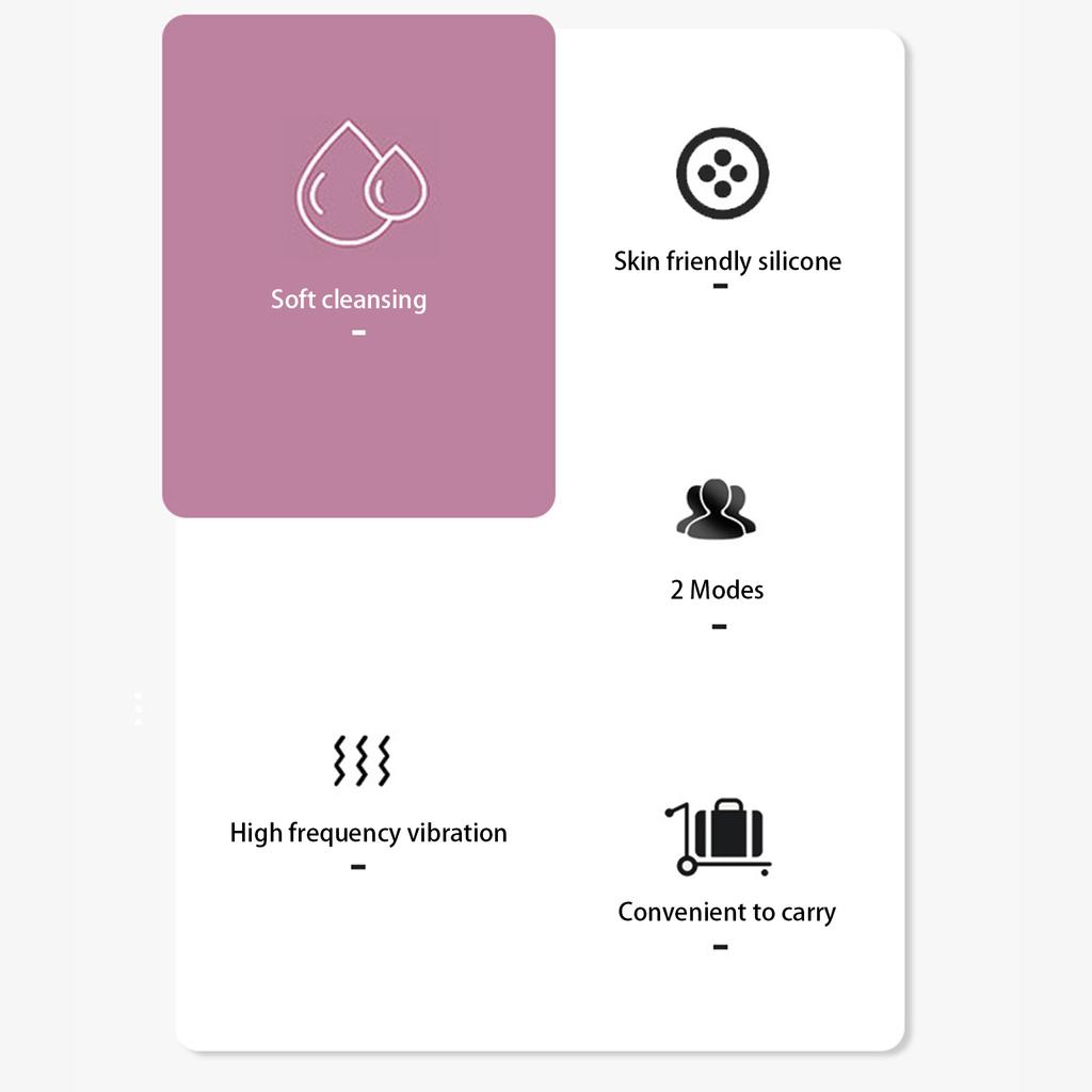 2‑In‑1 Electric Ultrasonic Silicone Face Cleansing Brush Pore Cleaner Face Cleansing Brush