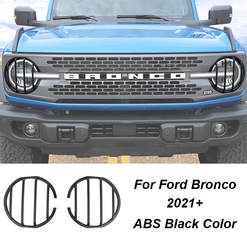 TESIN ABS Car Light Protection Cover For Ford Bronco  Up Taillight Headlight Turn Signals High Brake Lamp Hoods