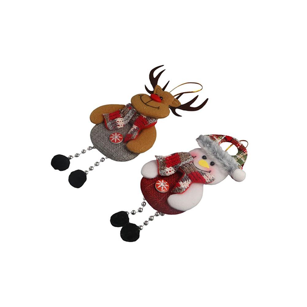 Creative Cloth Snowman Tree Pendant Elk Santa Claus Merry Christmas Ornament Decorative Hanging Christmas Decoration Xmas Gift